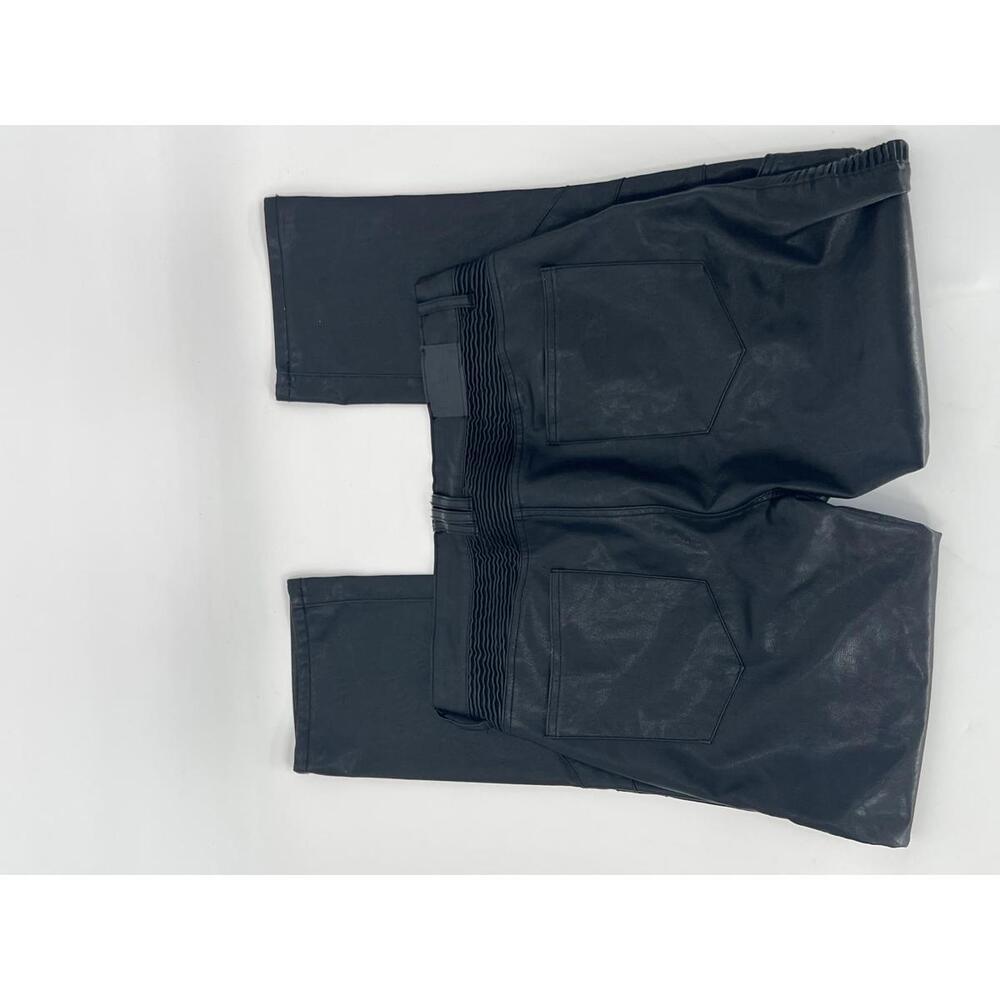 CTBOITOM Black Moto Style Leather Pants‎ Waist 30 in.